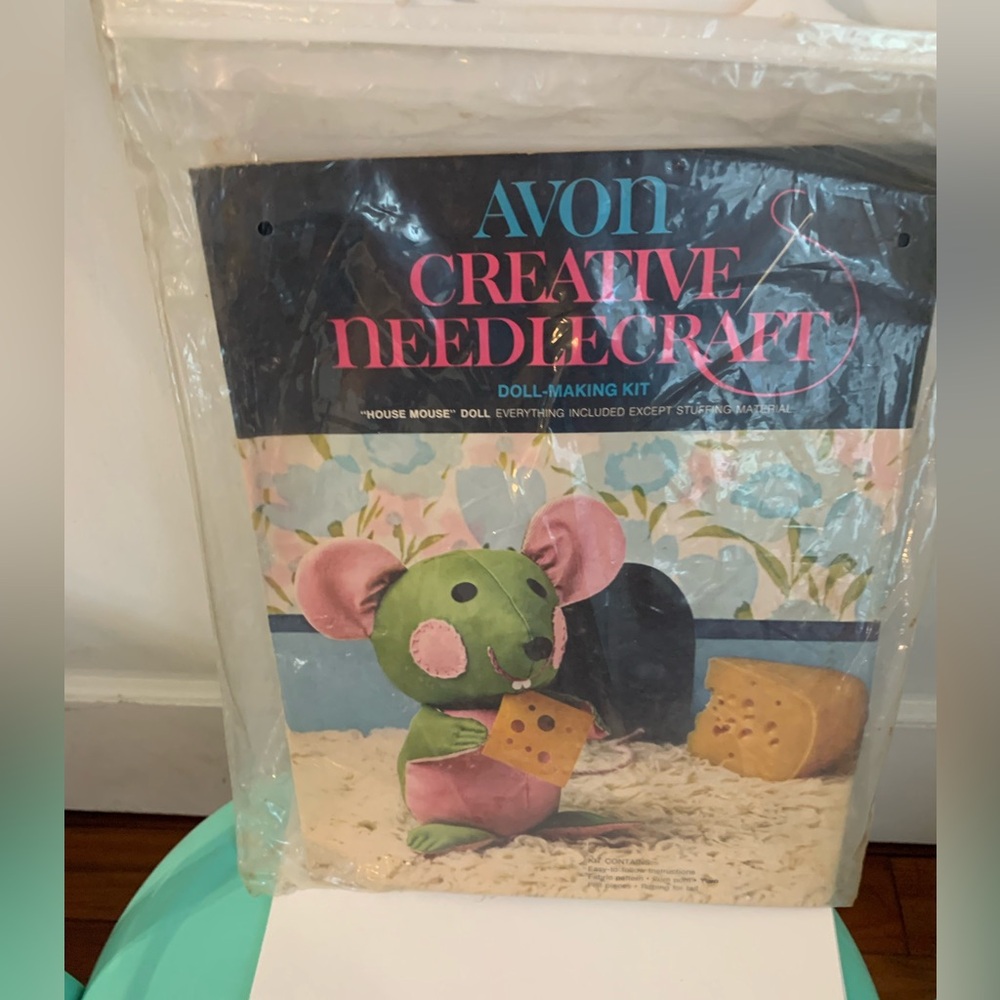 Vintage 1973 New Avon Creative Needlecraft Doll Making Kit “House Mouse”